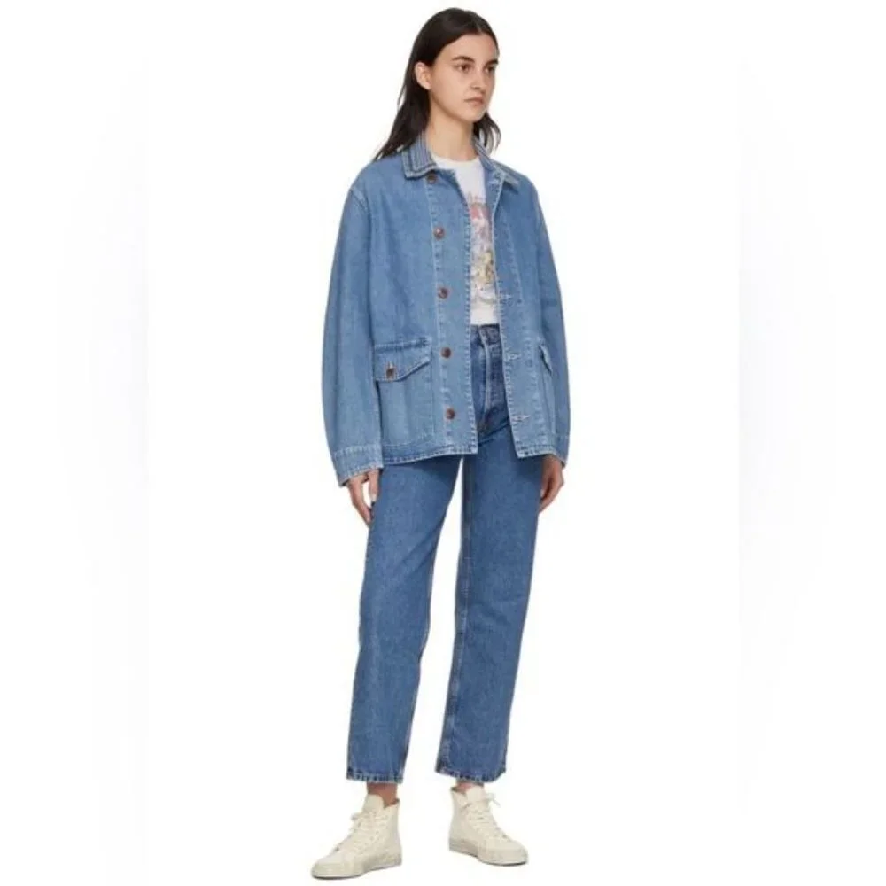 Re/done button fly straight leg jeans 28 nwot 90s jeans